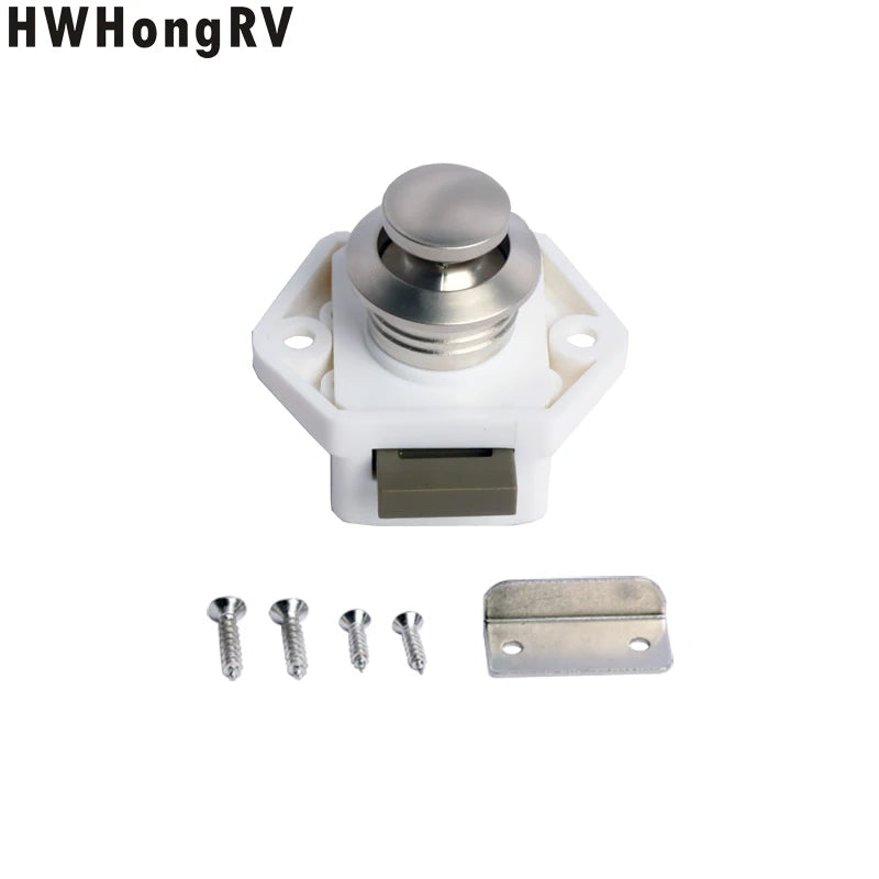 HW-52WN Push Latch Lock for RV Caravan Motorhome Boat Furniture Cabinet Lock Mini Push Lock Latch for caravan Rv