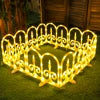 Waterproof Outdoor Solar & Plug Garden Fence Decorative Lighting for Christmas Tree and Courtyard Decoration