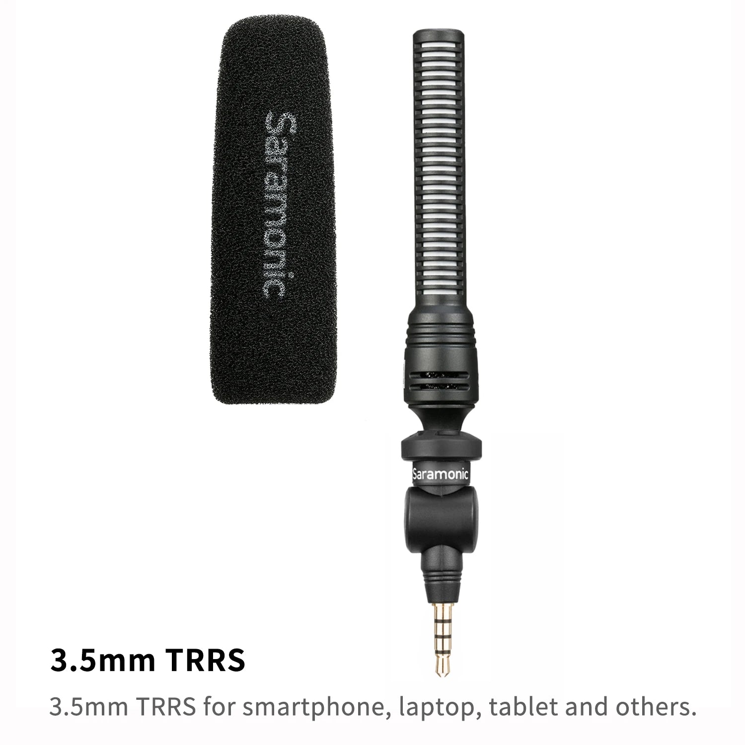 Saramonic SmartMic5 Mini Condenser Plug and Play Microphone for iPhone Android PC Computer DSLR Cameras Streaming YouTube Vlog