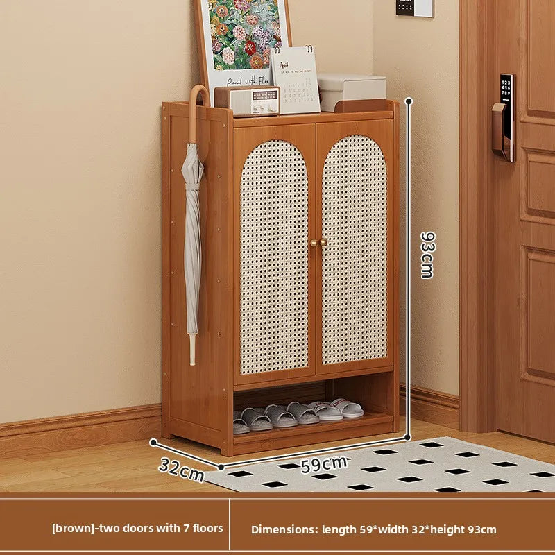 Modern Tall Standing Shoe Rack for Dormitories Apartments Space-Saving Multi-Layer Shoe Cabinet Dustproof Feature for Entryway
