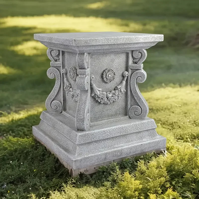 15 Inch Tall Large Garden Base, Garden Pedestal, Plant Stands, Garden Side Table for Indoor and Outdoor Use