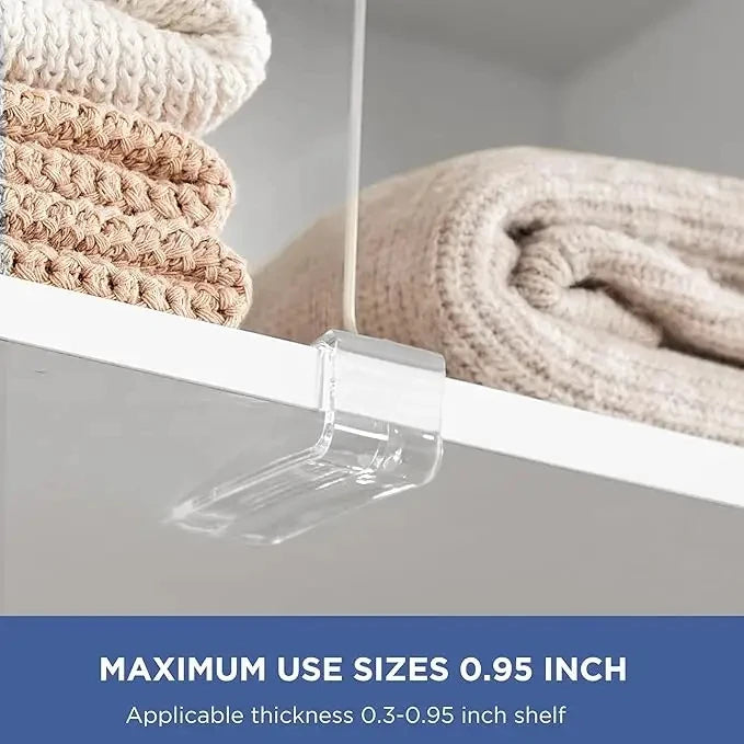 6 Pack Closet Organizers and Storage Clear Shelf Dividers Vertical Purse Organizer for Closet Perfect for Sweater Shirts