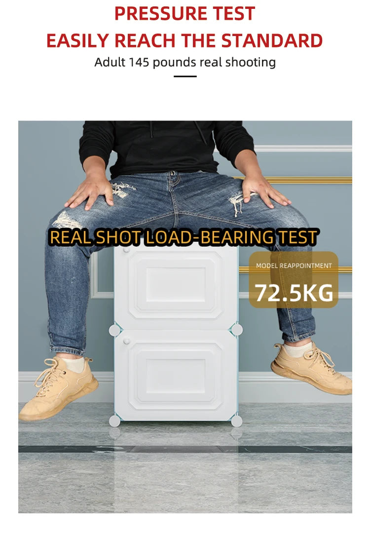 Plastic Metal Shoe Storage Cabinet Folding Portable Shoe Rack Door Living Room Furniture Cheap Simple Modern with Transparent
