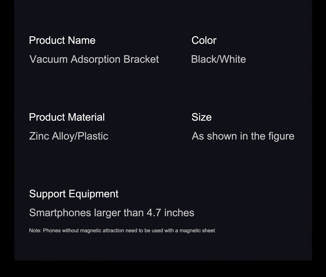 Strong Magnet Mobile Phone Holder with Suction Cup Car Navigation Bracket Efficient Vacuum Adsorption Phone Holder