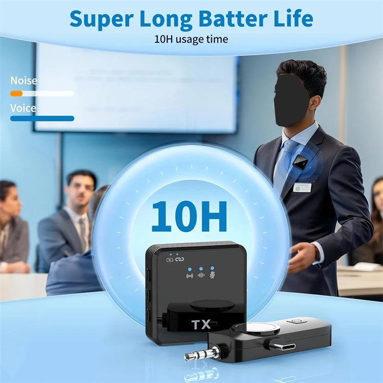 Portable Dual Mini Wireless Microphone 3 in 1 USB C MIC Noise Canceling Tiny Lavalier for Video Recording TikTok