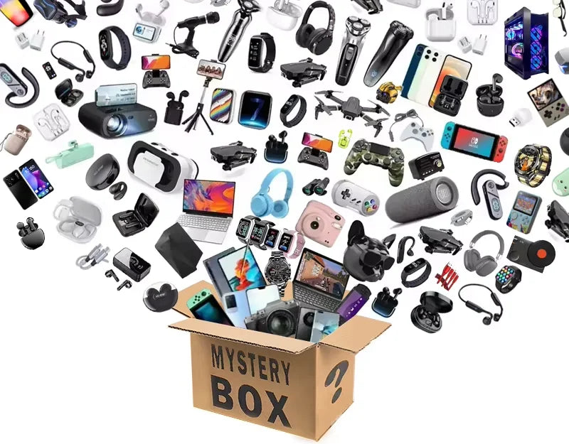 Good Reviews Surprise Wireless Earphone Headphones Smart Watches Electronics Christmas Gadgets Mysterious Lucky IPS Rubber