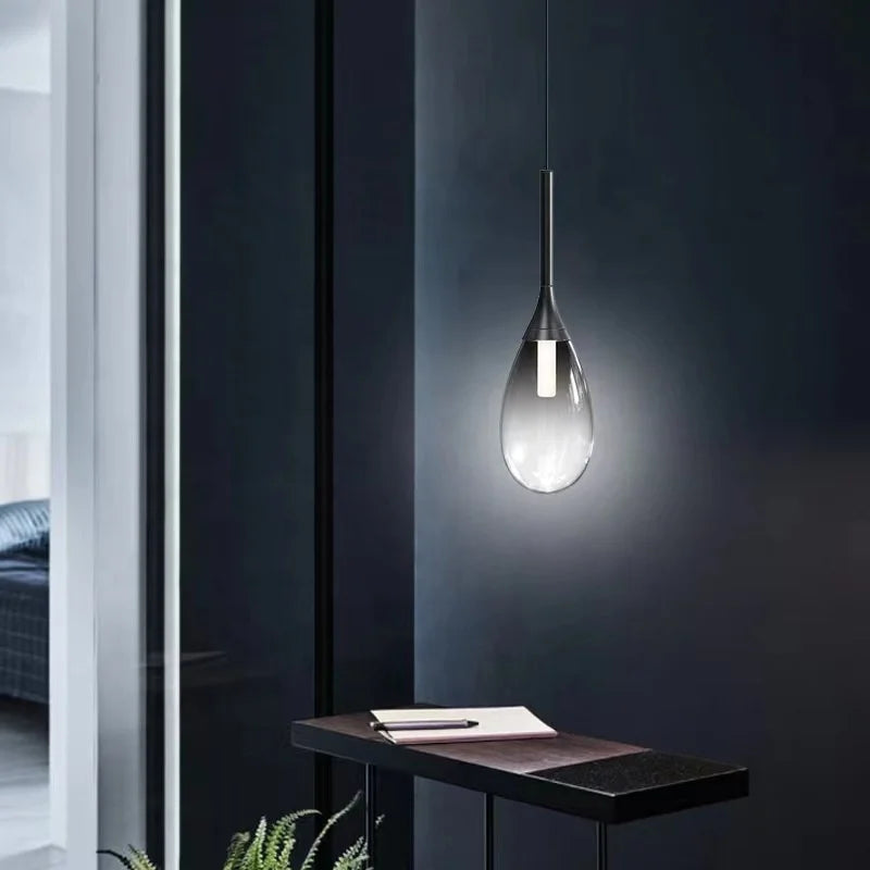 Modern Simple Style bar Clothing Shop Restaurant Living Room Bedroom Bedside Glass Chandelier