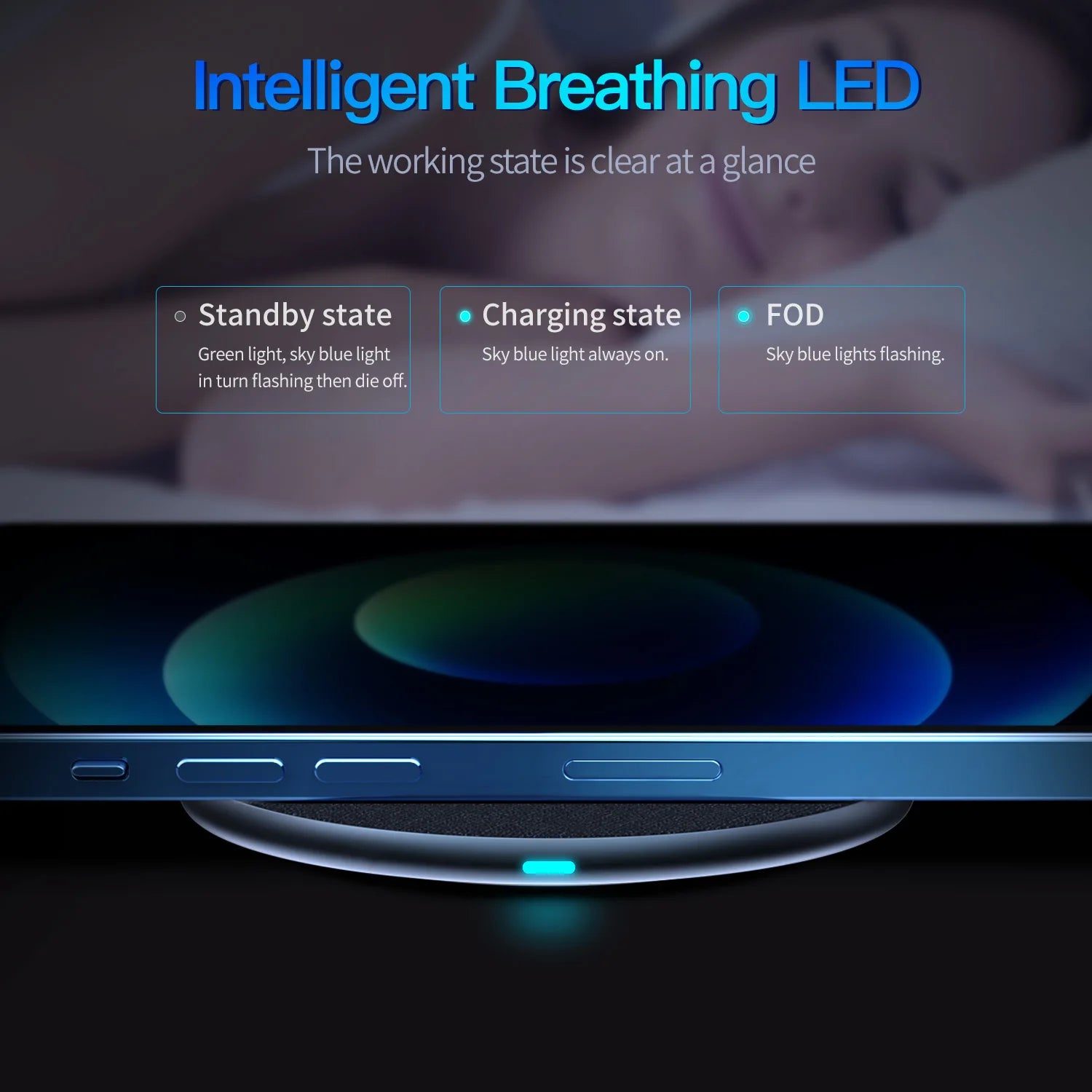 2024 Trend Product 15W Wireless Chargers Mobile Phones  PowerBank Phone Charger Strong Magnetic Breathing Led Multiple Protect
