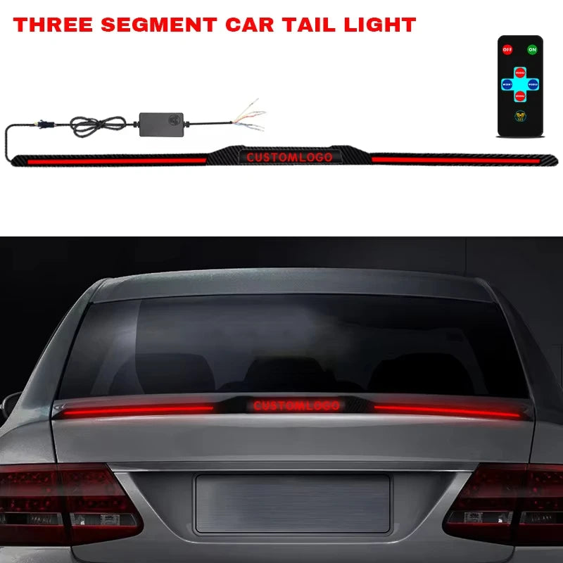 DIY Adjustable Car Tail Wing Decorative Lights Brake & Steering Dynamic Warning Accessories