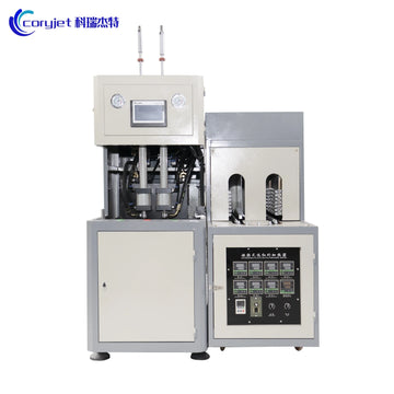 New Energy-Efficient Sports Drinks Semi Automatic PLC Controlled Pet Bottle Blow Molding Machine 2 Cavity Hot Bearing Motor