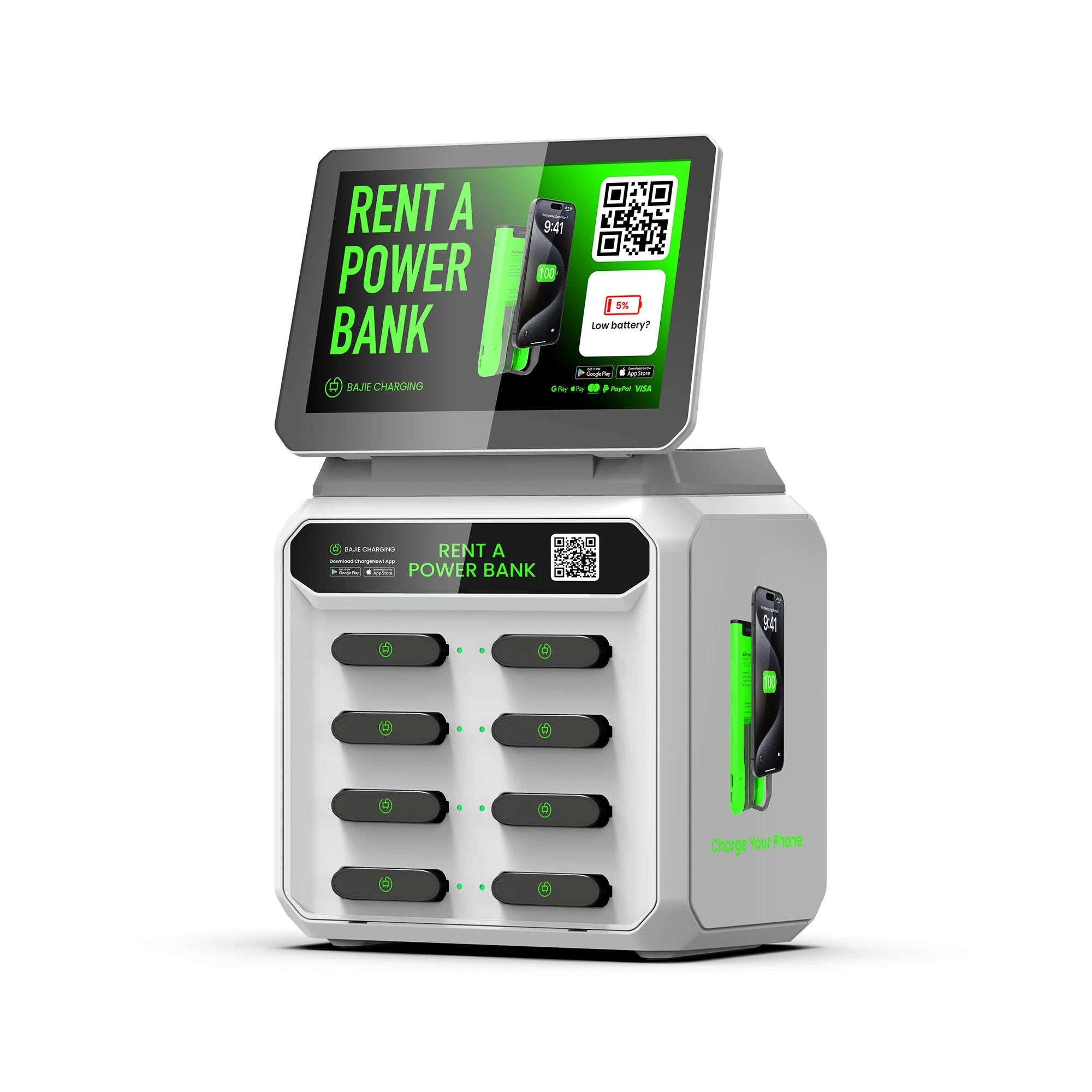 Bajie Commercial Fast Charging Vending Machine with 8 PCS Power Bank Easy Rent Power Banks & Power Station Product