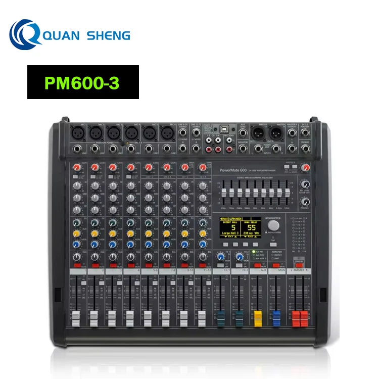 PM600-3 Amplifier Dual 99 Dsp Professional Digital Audio Mixer  for Audio Power Karaoke Mixing Amplifier