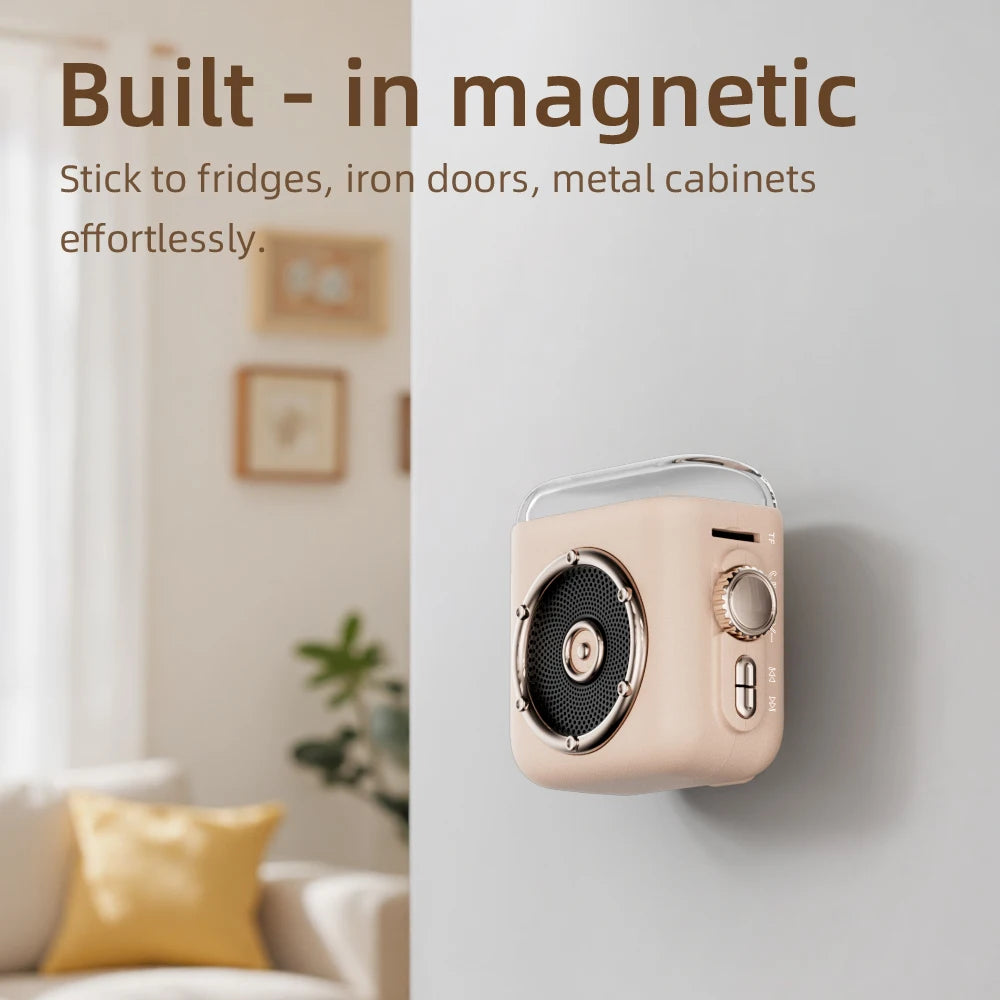 Gadgets 2025 New Arrival Back Clip Magnetic Stylish BT Speaker Multifunctional With Night Light Time Show Music Speaker for Gift