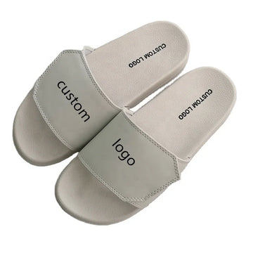 New Couple Women Family Beach Plain Custom Slide Put My logo on Mens Slipper Unisex Personalized Pool Sandals Pvc with logo