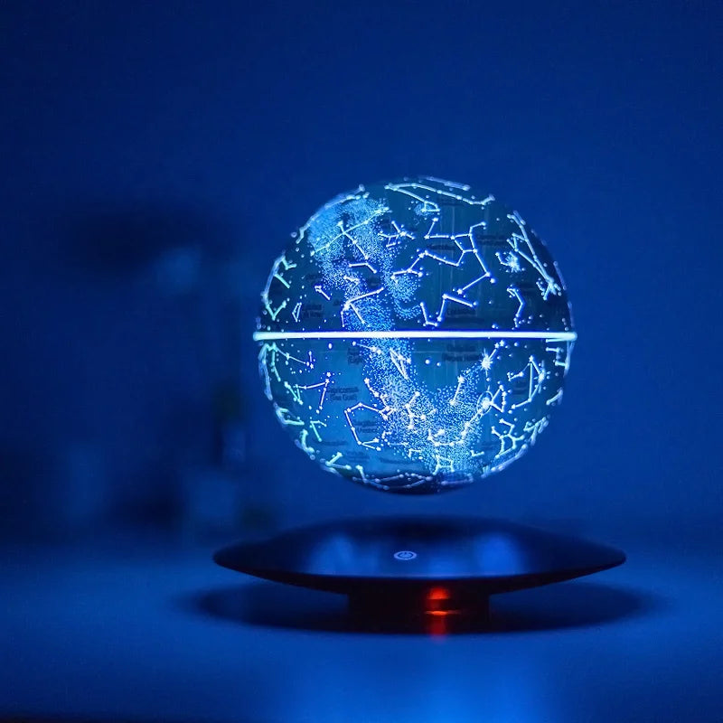 2022 New 14cm Ins 7 Colors RGB Starry Night Light Galaxy LED  Magnetic Levitating Floating Starry Moon Lamp for Birthday Gifts