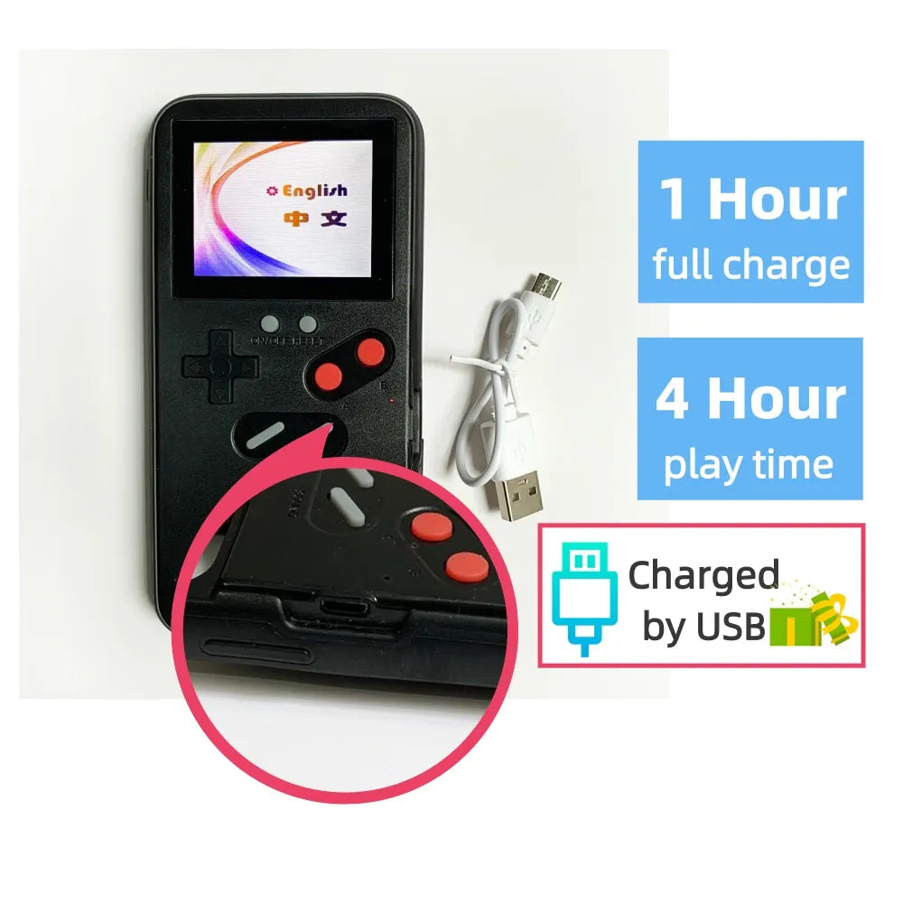 2021 Color Screen Handheld 36 Classic Game Console Phone Case Video Retro Game Player Phone Case