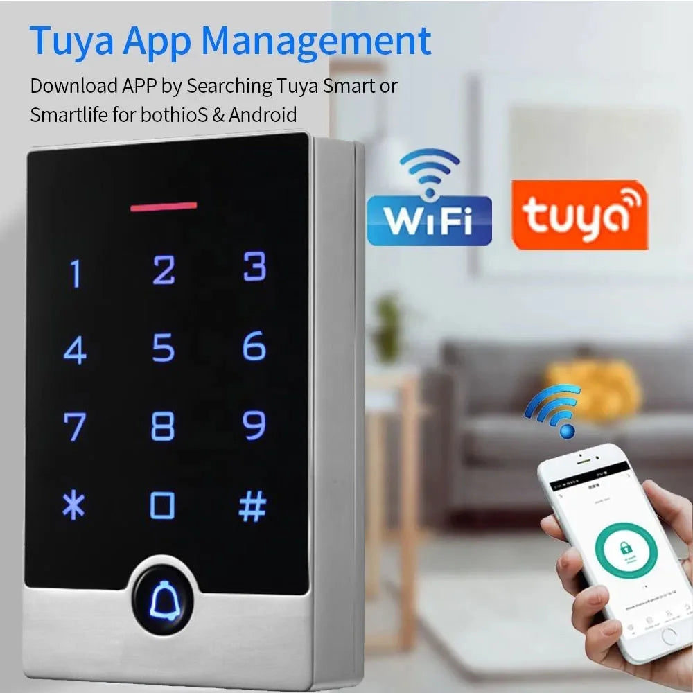 Waterproof / Weatherproof Wifi Tuya App Proximity Card Door Lock Smart Security Outdoor Access Control Keypad