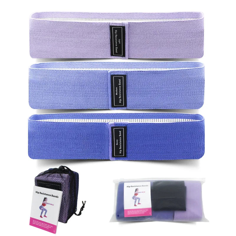 Factory Fabric Polyester Latex Hip Booty Resistance Bands Stretching Yoga Gym Workout Exercise Fitness Bands Gym Equipment
