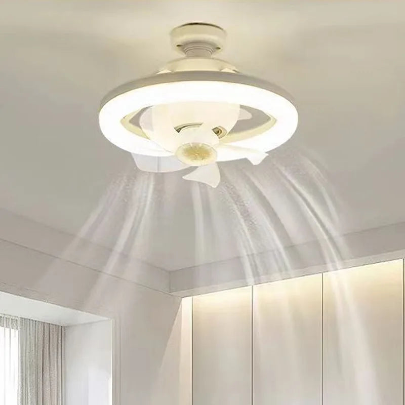 Super Bright Smart LED Ceiling Fan with Variable Speed Three-Speed Dimming Silent Strong Wind-for Household Use