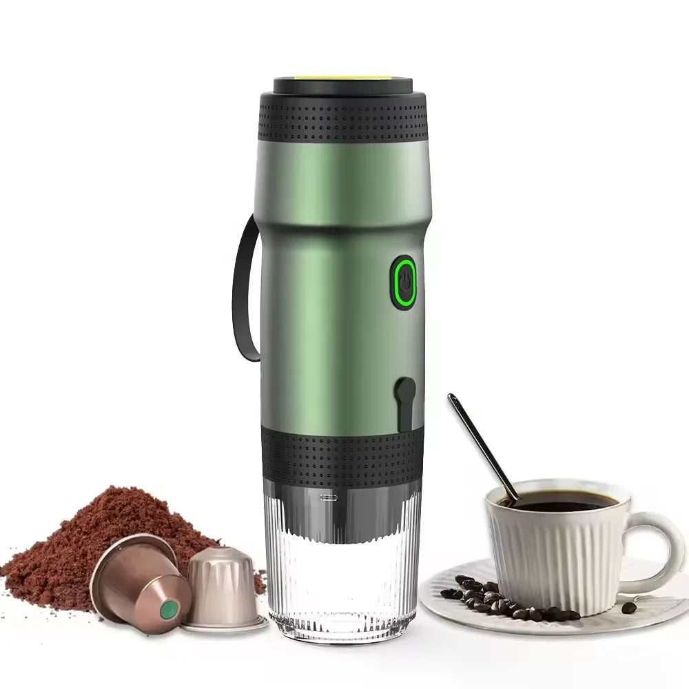 Travel Portable Espresso Coffee Machine Car Single Serve Outdoor Wireless Capsule Coffee Powder Electric Portable Coffee Makers