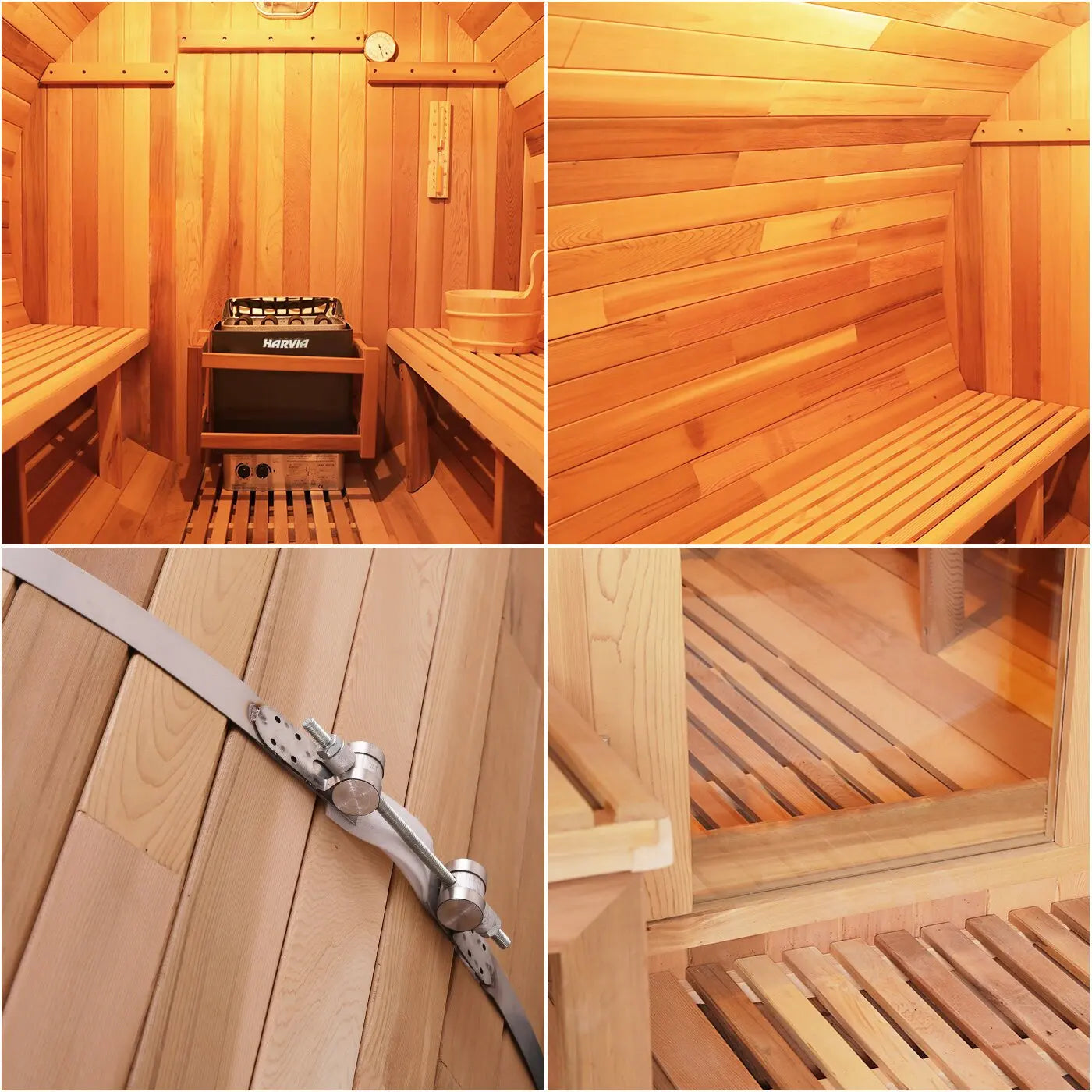 Outdoor Traditional Steam Barrel Traditional Steam Sauna Red Cedar Outdoor Sauna Room 4 Person