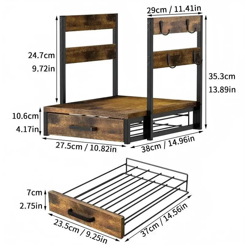 Sturdy K-Cup Storage Drawer Cup Holder Coffee Maker Organizer Rack Countertops for Coffee Bean Accessories Cabinet Organizers