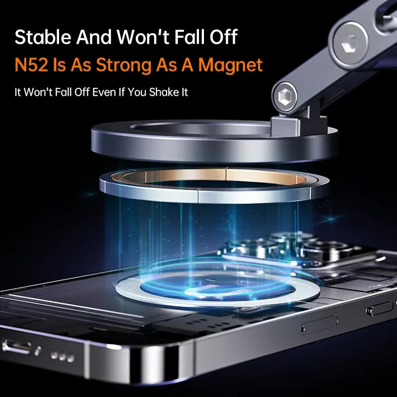 2025 Trending Magnetic Alloy Car Dashboard Phone Holders Mobile Phone Mount Holder for iPhone & for Huawei