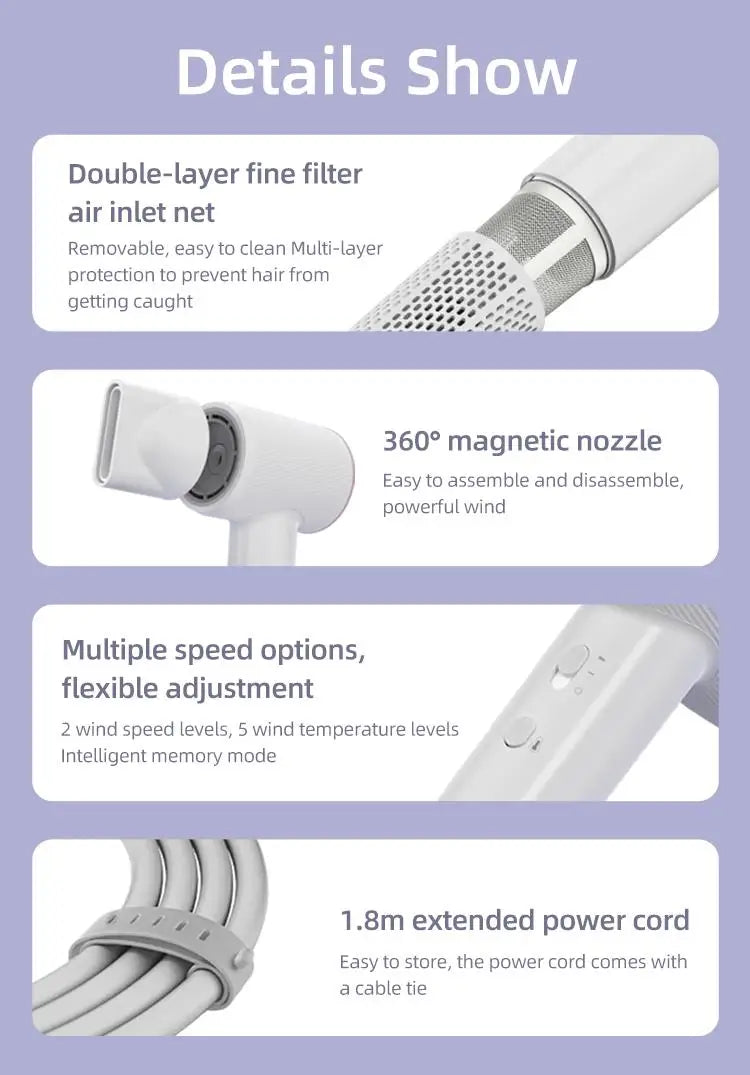 Auto-Adjusting Hair Dryer - Smart Distance Sensor for Salon Results, Ultra-Fast BLDC Motor & Ionic Care | Professional Power