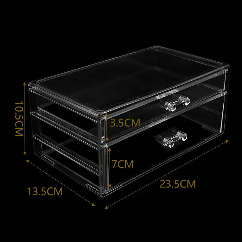 Cosmetics Beauty Supplies Acrylic Makeup Box Lipstick Jewelry Hair Accessories Makeup Brush Organizer Storage with Drawers