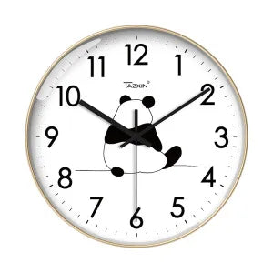 Modern Round Black Plastic Black Wall Clock  Manufacturer with Quartz Movement Custom Logo Simple Needle Display for Living Room
