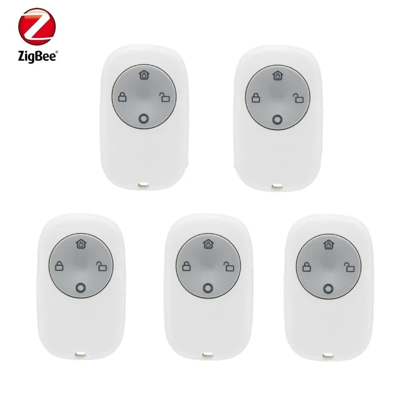 Zigbee3.0 Smart Alarm Remote Controller With 4 Key With Arm Disarm SOS Feature Compatible with Zigbee2mqtt and Home Assitant