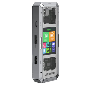 G71 7 in 1 Aluminum Alloy Office Docking Station Smart Screen Display for 2.0 Type-C to USB 3.0 HUB PD100W Adapter in Stock