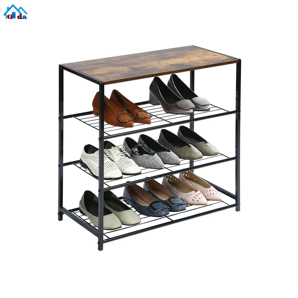 50 Pair Portable Fabric Shoe Rack Organizer Cabinet for Store Steel Double Layer Shoes Foldable Matel Shelf for Home Modern