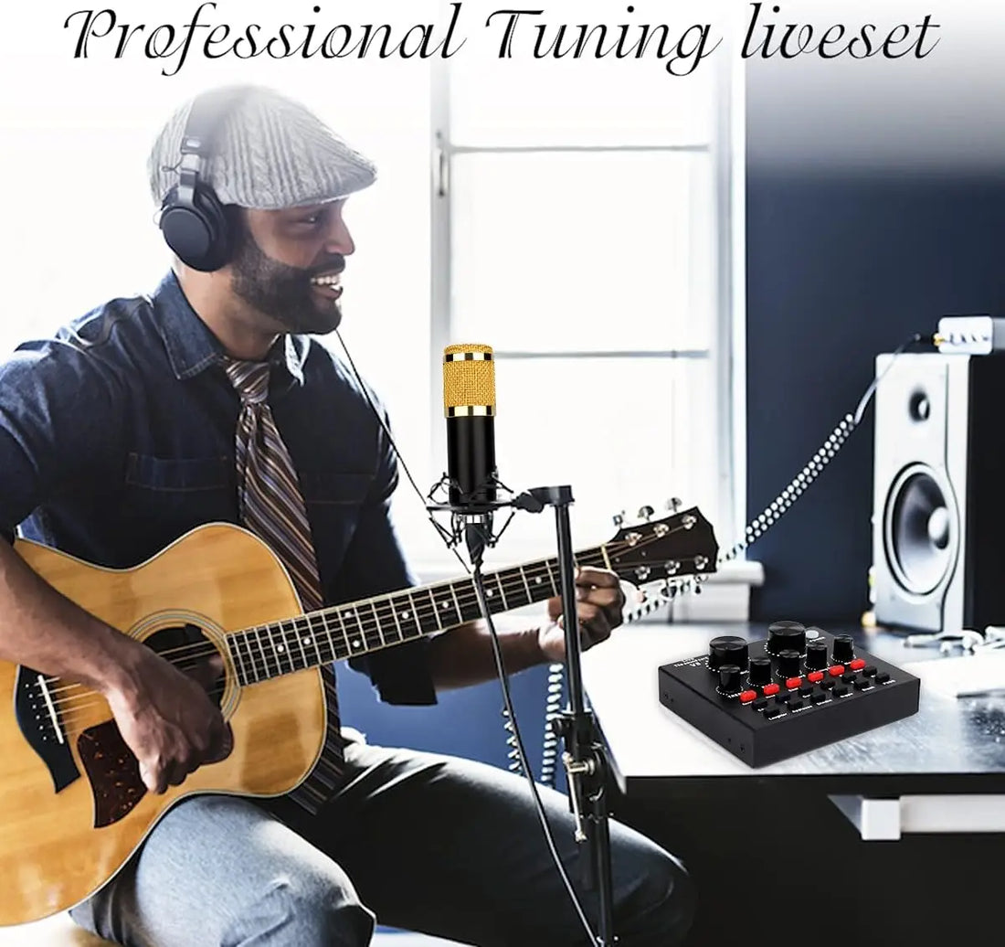 Podcast Equipment Bundle BM-800 Recording Studio Package With Voice Changer for Vlog Living Broadcast Live Streaming YouTube