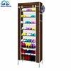 50 Pair Portable Fabric Shoe Rack Organizer Cabinet for Store Steel Double Layer Shoes Foldable Matel Shelf for Home Modern