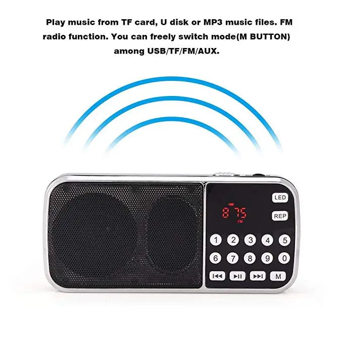 Portable Outdoor Speaker MP3 Audio Music Player Amplifier Support Flashlight AUX USB TF FM Radio Multifunctional Loudspeaker