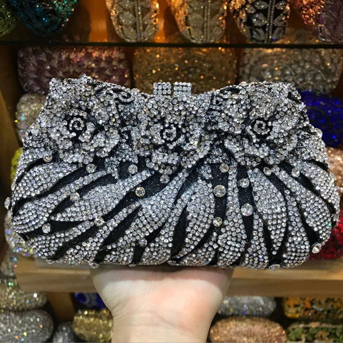 XIYUAN Women's Diamond Handbags Rhinestones Evening Bags Bridal Stones Clutch Purse Lady Clutches Bags Party Wedding Evening Bag