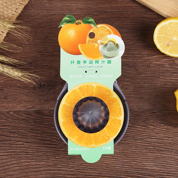 Kitchen Gadgets Free Wheat Fiber Baby Fruit Puree Maker Citrus Hand Press Mini Orange Manual Juicer Plastic Lemon Lime Squeezer
