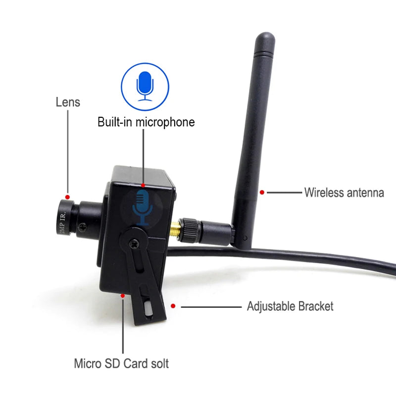JIENUO Wifi Mini Camera Ip 1080P HD Home Security Wireless Audio IPCam Small CCTV Surveillance Support Onvif Micro Sd Slot CamHi