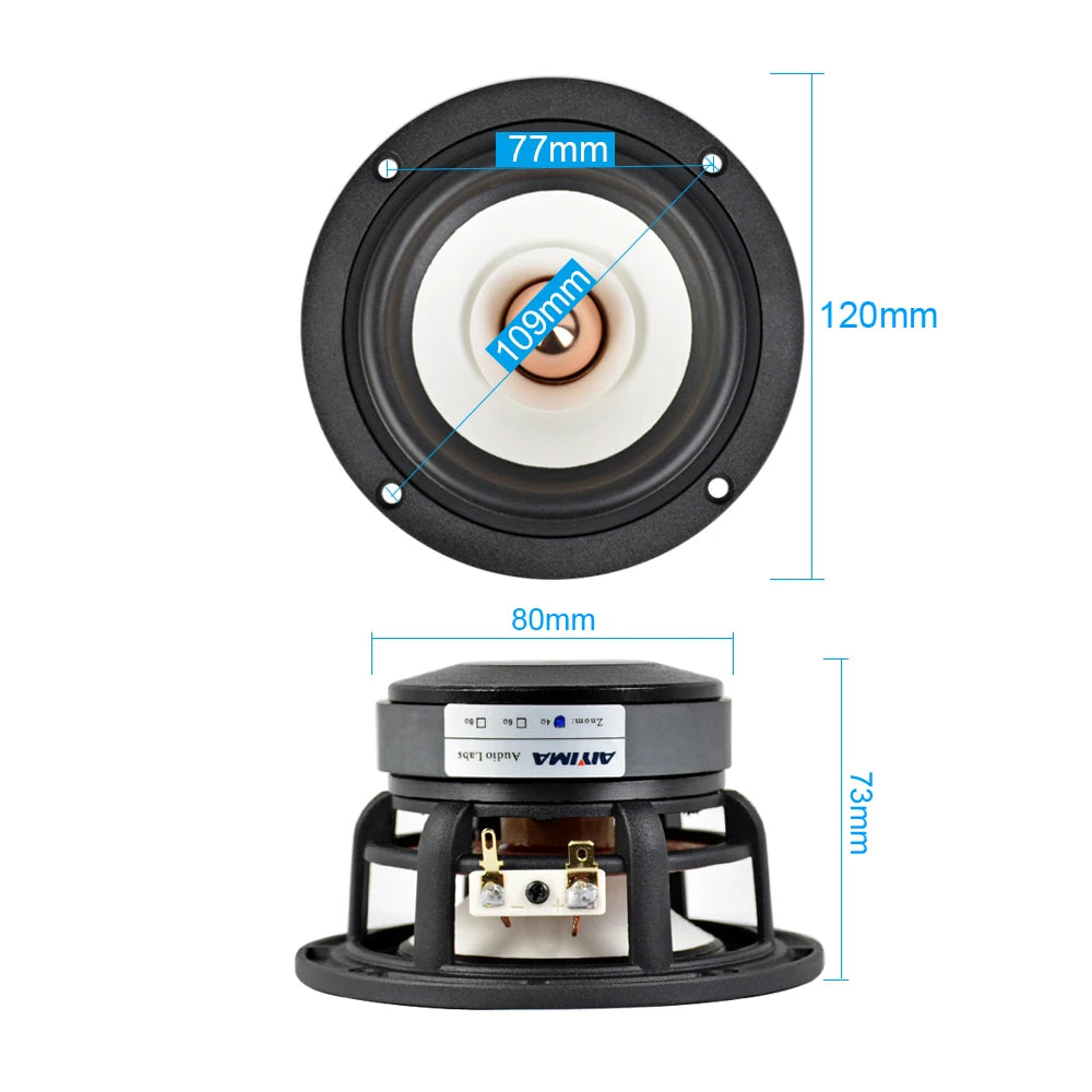 AIYIMA 1Pcs 4 Inch Full Range Speaker 4 8 Ohm 30W HIFI Treble Mediant Bass Loudspeaker Desktop Bookshelf Audio Sound Speaker DIY