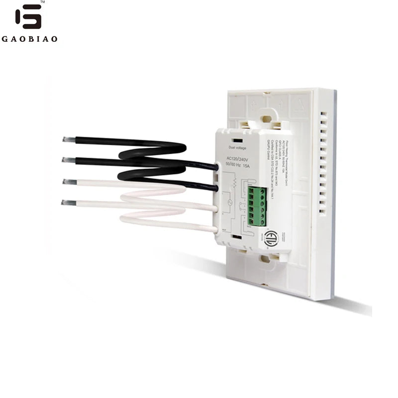 Programmable, Built-in GFCI, Floor & Air Sensor, 120V-240V Floor Heating Thermostat