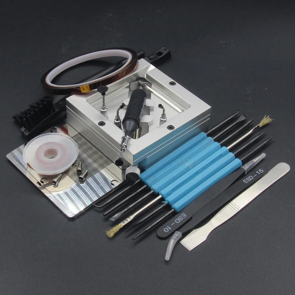 Silver Diagonal BGA Reballing Station kit 90*90mm BGA reballing station Solder balls