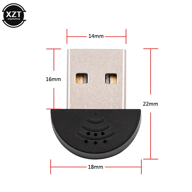Super Mini USB 2.0 Microphone  MIC Audio Adapter Portable Studio Speech Driver Free for Laptop/Notebook/PC/MSN/Skype