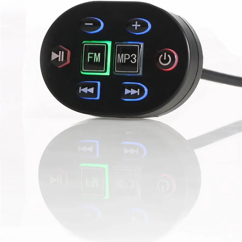 12V  Audio Amplifier  Motorcycle  Radio Speakers MP3 Player Bluetooth-Compatible For  ATV UTV Scooter FM USB Music Sound System