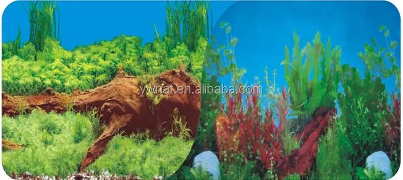 Aquarium Background Poster Fish Tank Double SIDE Coral Rock Landscape Poster Wall Decor 30cm-100cm