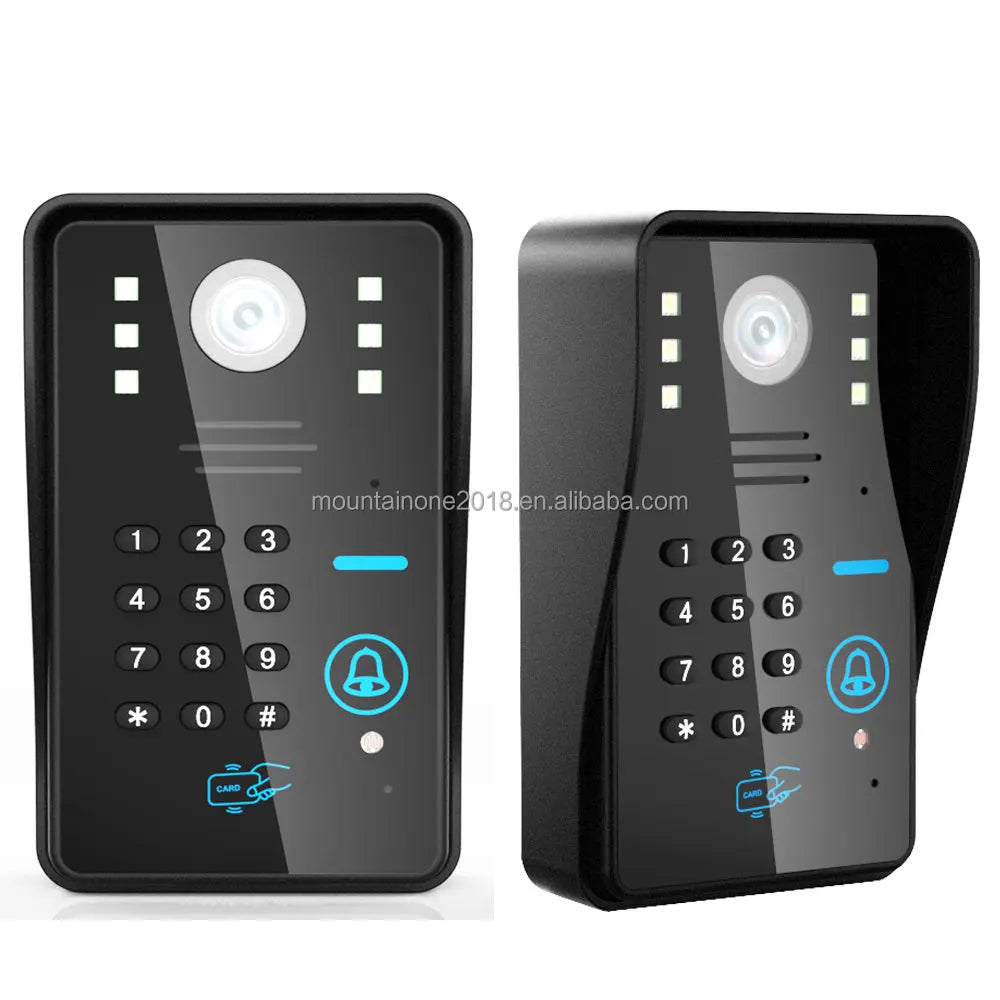 7" RFID Password Video Door Phone Intercom Doorbell With IR Camera 1000 TV Line With NO-Electric Strike Door Lock