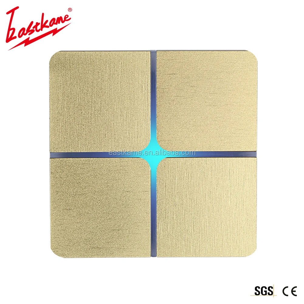 Knx Smart Light Switch for Home Automation Wifi or Mobus Touch Metal Panel for Wall Switches Stylish Design for Modern Home