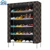 50 Pair Portable Fabric Shoe Rack Organizer Cabinet for Store Steel Double Layer Shoes Foldable Matel Shelf for Home Modern