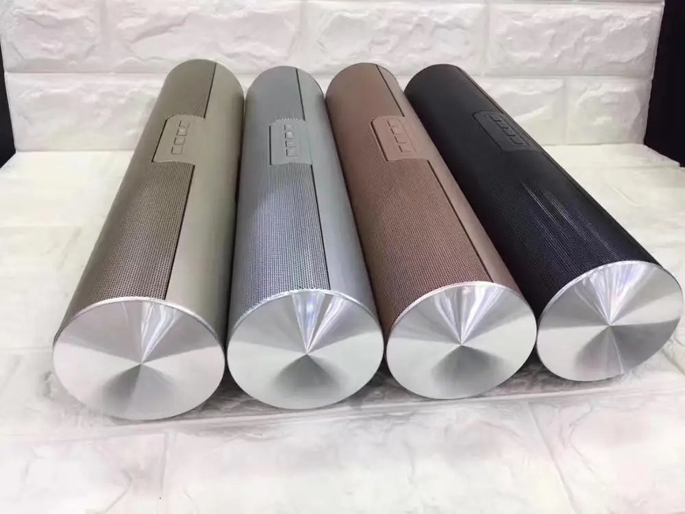 LY17 Wireless Portable Cylinder bluetooth Metal Speaker Soundbar with Subwoofer