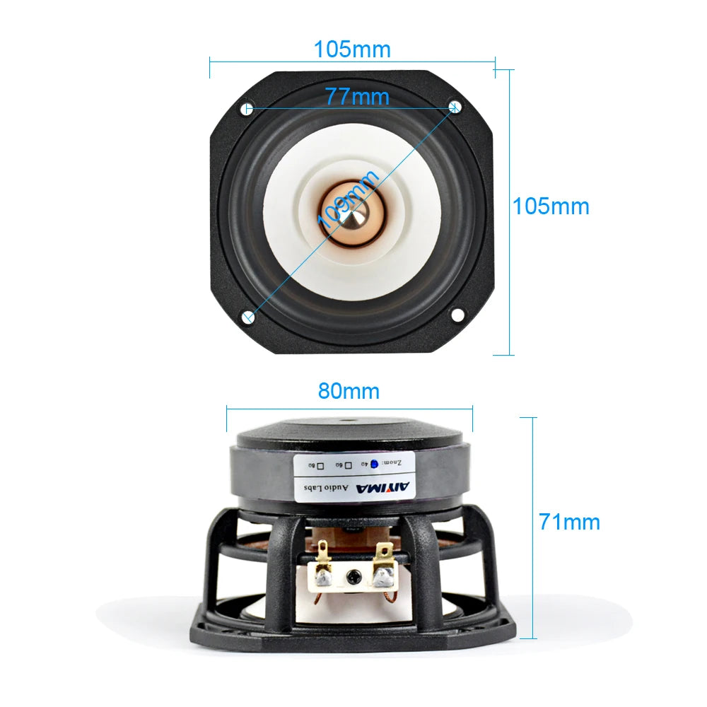 AIYIMA 1Pcs 4 Inch Full Range Speaker 4 8 Ohm 30W HIFI Treble Mediant Bass Loudspeaker Desktop Bookshelf Audio Sound Speaker DIY
